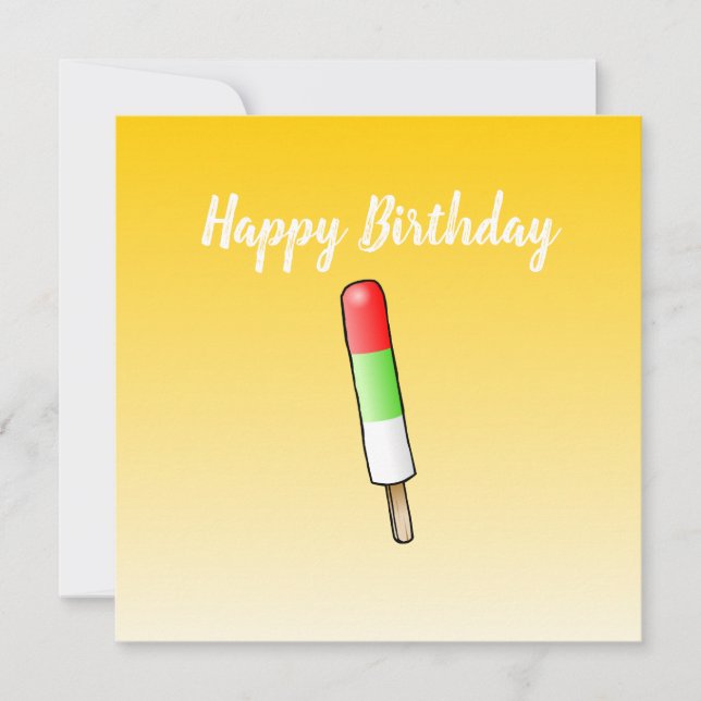 Popsisoft flat Greeting Birthday Card Karte (Vorderseite)
