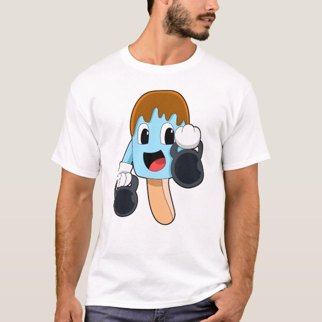 Popsität bei Krafttraining mit Dumbells T-Shirt (Vorderseite)