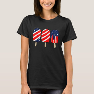 Popsitic Red White Blue American Flag Patriotic 4t T-Shirt