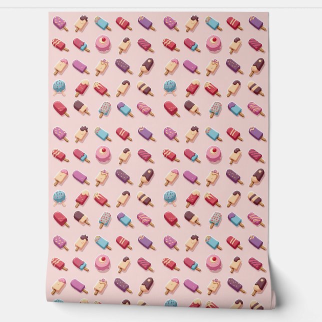 Popsiv Parade in Rosa Eiscreme IV Tapete (Abrollen)