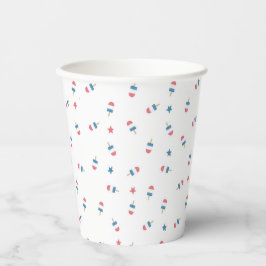 Popsiv Party Cup in White | Rot, Weiß und GRILLEN Pappbecher