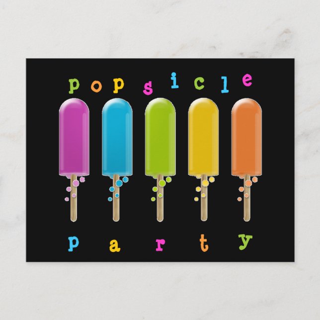 Popsiv-Party Einladungspostkarte (Vorderseite)