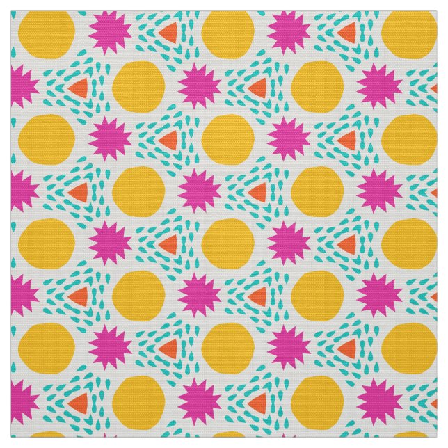 POPSTAR - Fun Modern farbenfrohe kid geometrische  Stoff (Muster)