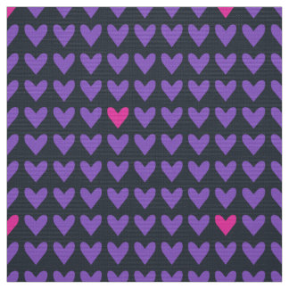 POPSTAR - Mod Lila und Hot Pink Valentine Hearts Stoff