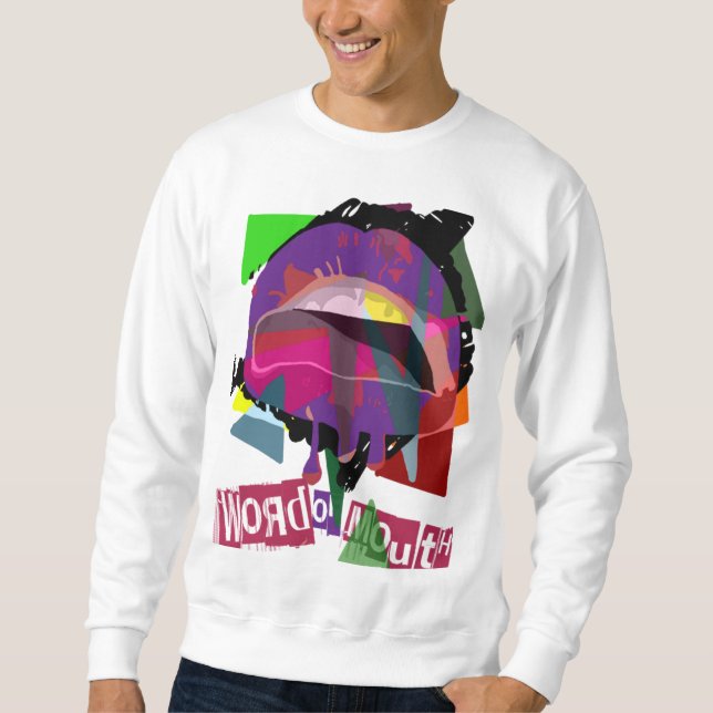 Popstyle lila sweatshirt (Vorderseite)