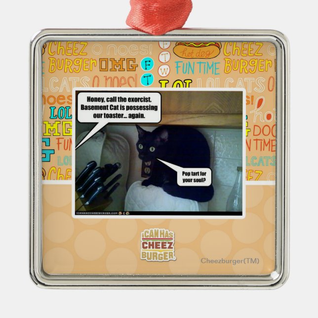 Poptörtchen für Ihr Soul? Silbernes Ornament (Vorne)