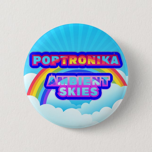 POPtRONiKA - Logo "AMBiENt SKIES" Button (Vorderseite)