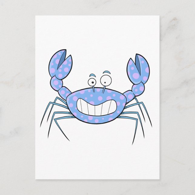 Popular Blue Crabby Crab Einzigartiges Niedliches  Postkarte (Vorderseite)