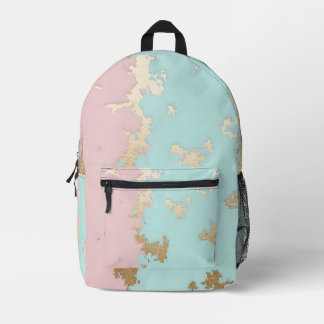 Popular Blush Pink Mint Gold Luxury Collection Bedruckter Rucksack
