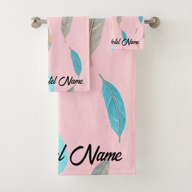 Popular Feathers Luxury Boho Collection Badhandtuch Set (Insitu)