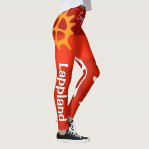 Populära juliga röda samiskt inspirerade leggings