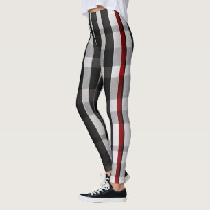 Populäre Abstrakte Karierte Schwarze Sammlung Leggings