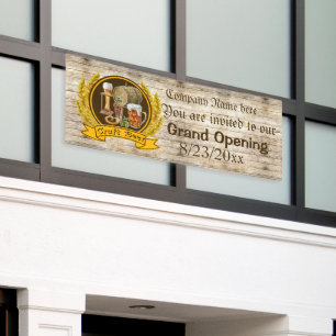 populäre Bierbrauerei Eröffnung zusätzliche Inform Banner