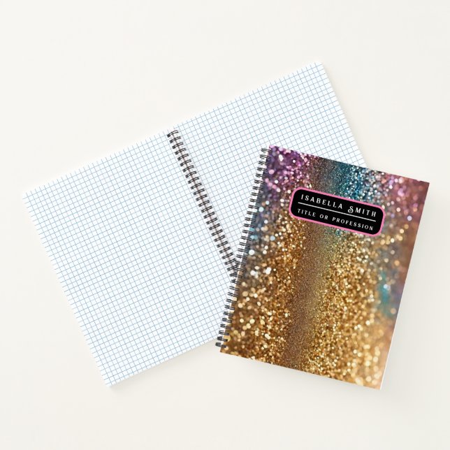 Populäre Glitzer Opal Holographic Collection Notizbuch (Innenseite)