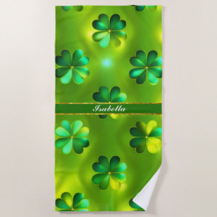Populäre Green Clover 4 Lists Sammlung Strandtuch