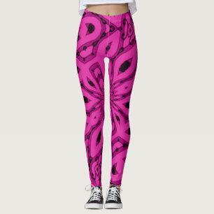 Populäre Hot Pink Star Rave Party Leggings