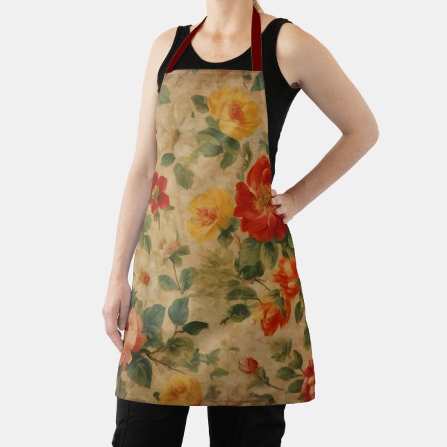 Populäre Kollektion Vintager Wasserfarben Schürze (InSitu)