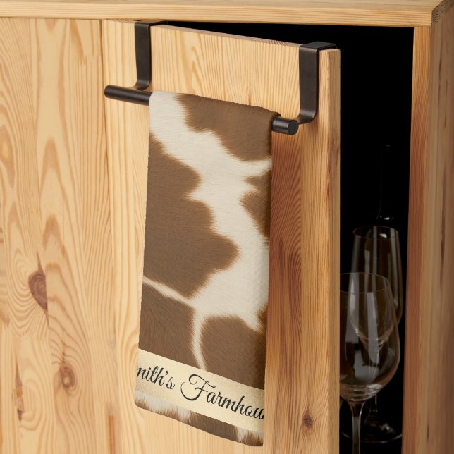 Populäre Kuh-Imitate Leather Elegante Collection Geschirrtuch (Drittel gefaltet)