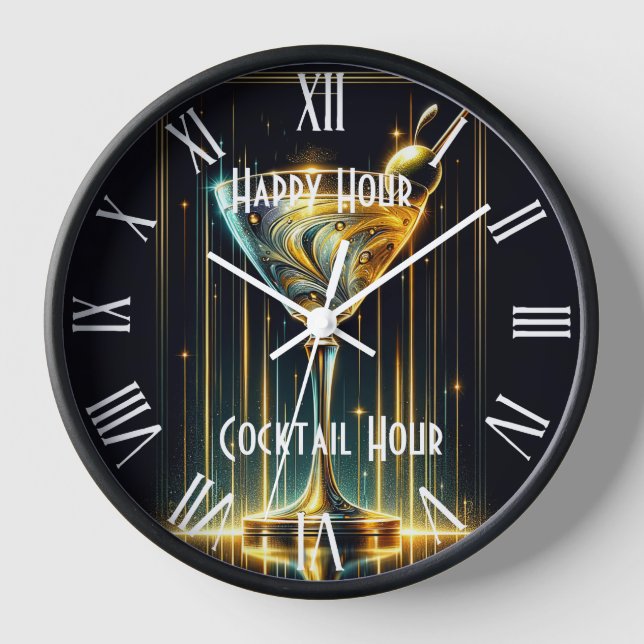 Populäre Neon Party Time Personalisiert Uhr (Vorderseite)