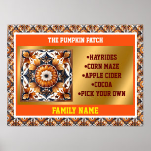Populäre Pumpkin Erntedankensammlung Herbstkollekt Poster