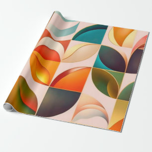 Populäre Retro-Sammlung Abstrakter Quadrate Geschenkpapier