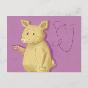 Populäre Schweinekarte Postkarte