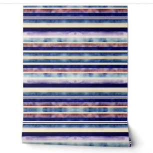 Populäre Summer Navy Blue Boat Stripes Collection Tapete