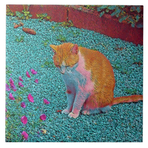 populäre Tiere - Katze Fliese