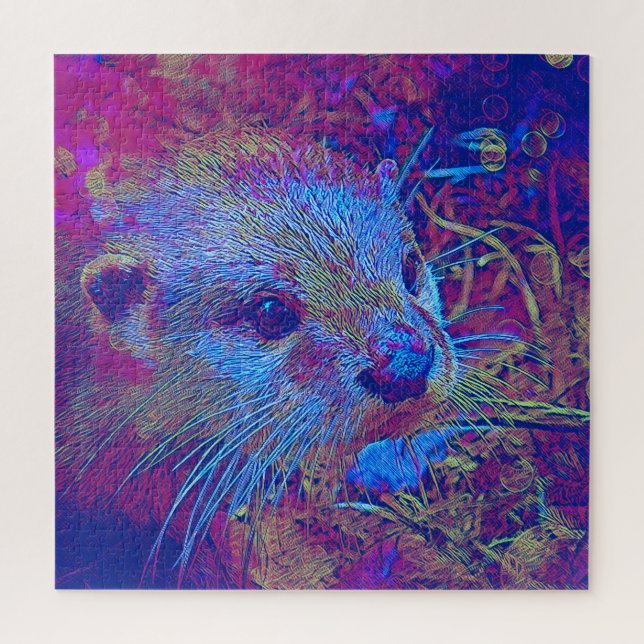 Populäre Tiere - Otter 1 Puzzle (Vertikal)