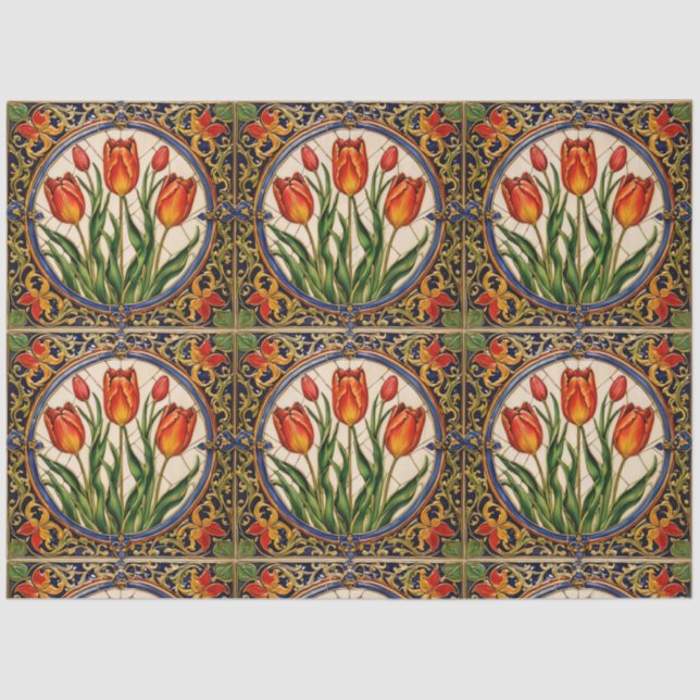 Populäre Tulips Schöne Sammlung Seidenpapier (Vorderseite)
