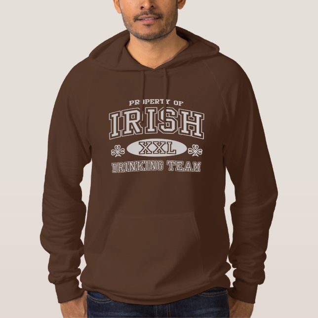 Populäres irisches trinkendes Team Hoodie (Vorderseite)