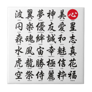 Populäres japanisches Kanji Fliese