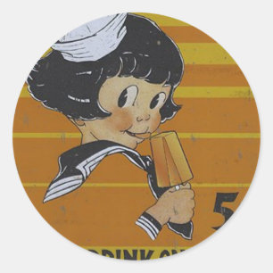 Populationen von fünf Cent Runder Aufkleber