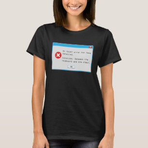 Popup-Nerd des Fensters "Fehlercode" T-Shirt