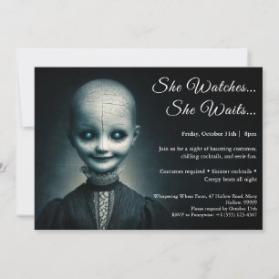 Porcelain Doll Halloween Kostüme Party Einladung