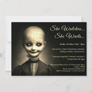 Porcelain Doll Halloween Kostüme Party Einladung