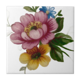 Porcelain Inspired Floral Fliese