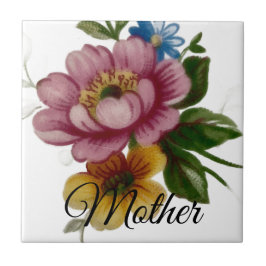 Porcelain Inspired Floral Fliese