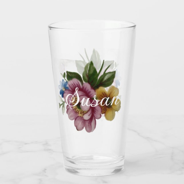 Porcelain Inspired Floral Glas (Rückseite)