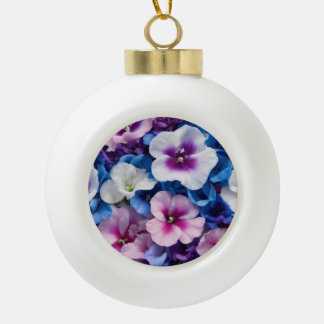 Porcelain Petals Elegance Keramik Kugel-Ornament