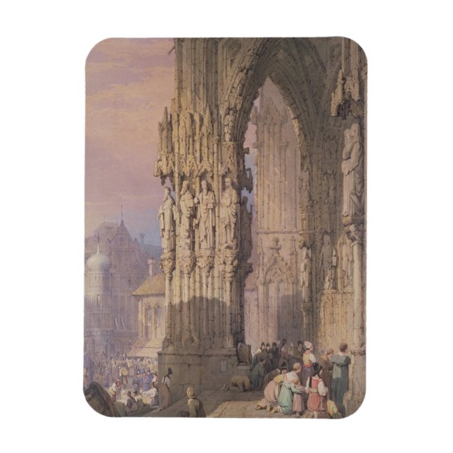 Porch des Regensburger Doms Magnet (Vertikal)