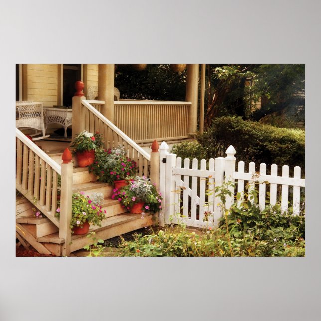Porch - Garten meiner Großmutter Poster (Vorne)