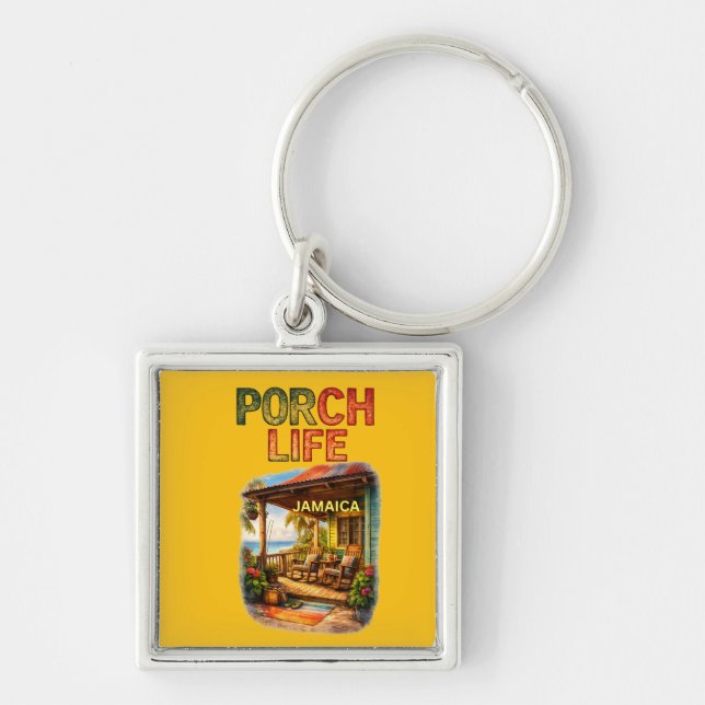 Porch life jamaica schlüsselanhänger (Vorne)