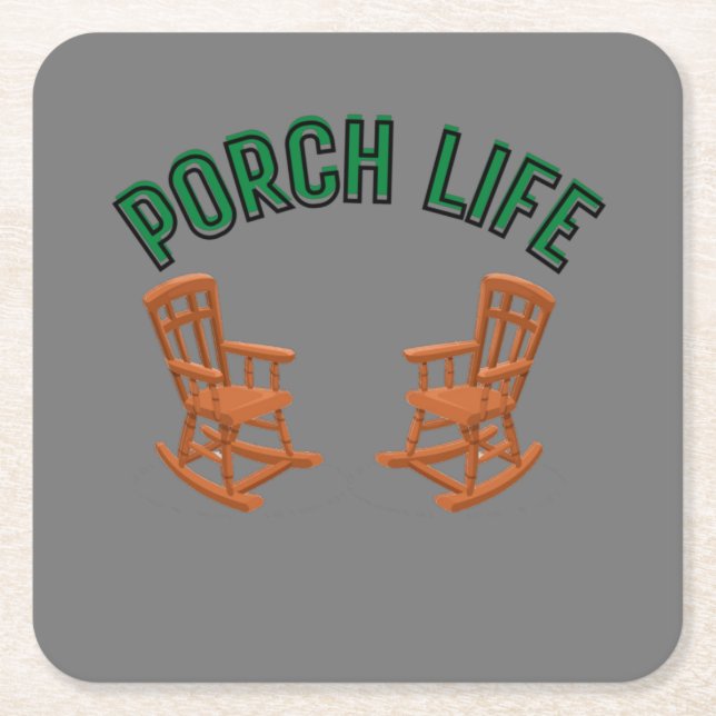 Porch Life Rechteckiger Pappuntersetzer (Vorderseite)