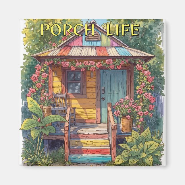 Porch  life tiny house magnet (Vorne)