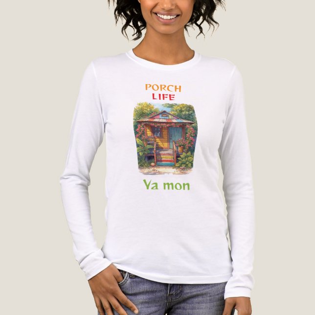 Porch life ya mon jamaica Tri-Blend shirt (Vorderseite)