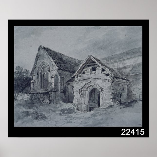 Porch und Transept einer Kirche, c.1850-11 Poster (Vorne)