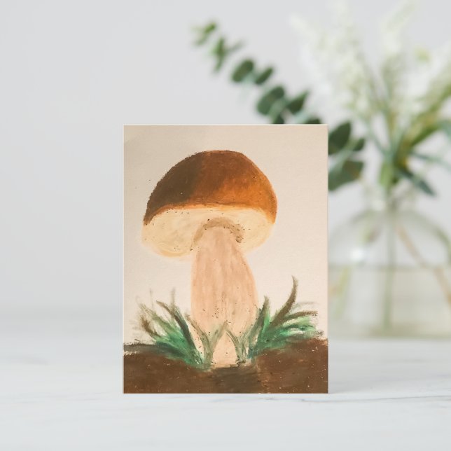 Porcini Mushroom Postkarte (Stehend Vorderseite)