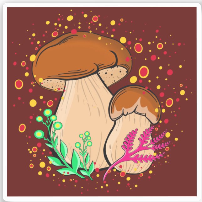 Porcini Vinyl Sticker (Vorderseite)