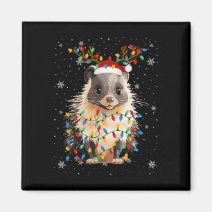 Porcupine Animal Weihnachtsmannmütze Ugge Christma Magnet
